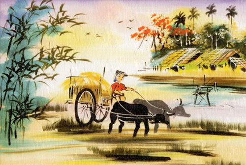 Vietnamese Silk Painting Vietnamese arts Vietnam tourism