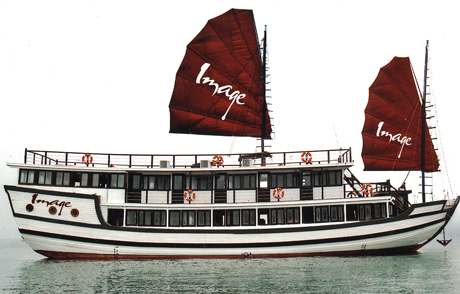 Painted white all cruises in Halong