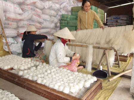 Song Than Vermicelli Making Village in An Thai