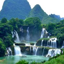 A gorgeous beauty of Ban Gioc Waterfall