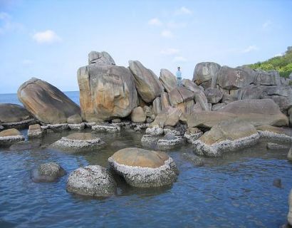 A natural rock-garden among the immense sea
