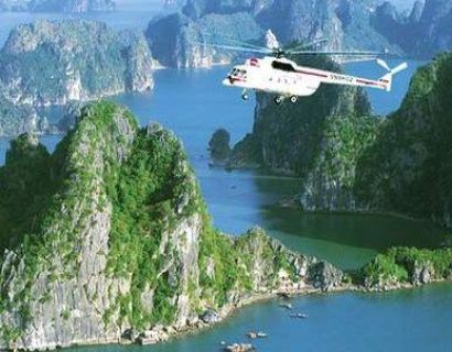 Halong Bay Tours on interesting from a helicopter