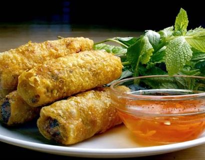 Spring rolls served any Hue you want them 