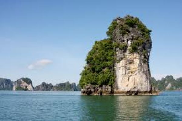 750 tourists of the ship Spirit of Adventure visited Halong bay this afternoon