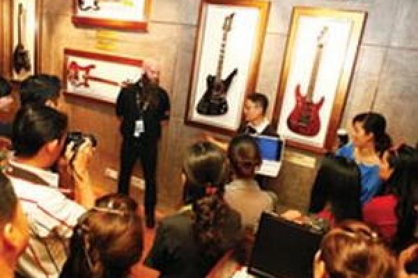 Memorabilia of foreign rock and roll artists on display in HCM City