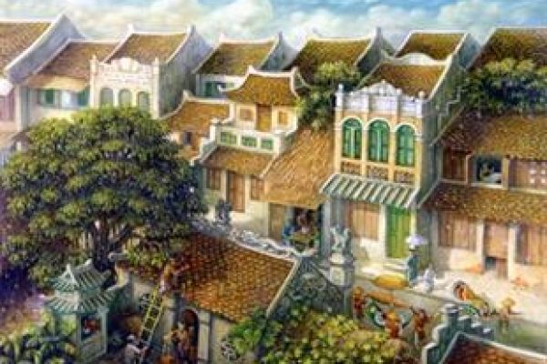 36 art works depicting Hanoi streets